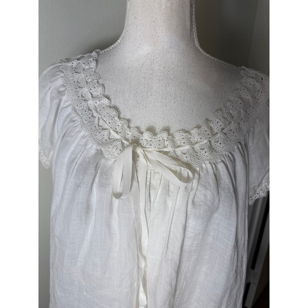 Doen White Cap Sleeve Marinette Top Sz M - Picture 2 of 5